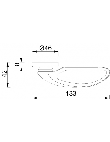 MANIGLIA IN OTTONE CROMATO