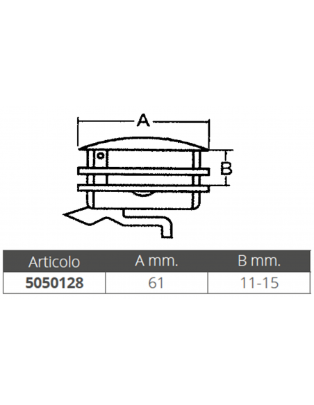 ALZAPAGLIOLO IN NYLON Ø MM.61