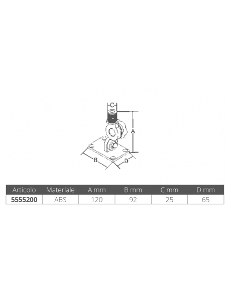 BASE IN ABS DOPPIO SNODO