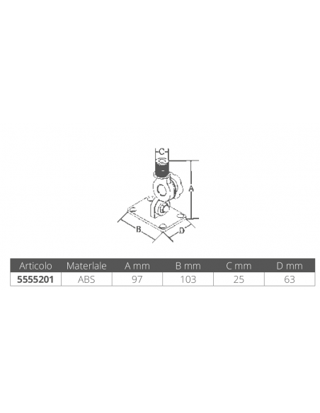 BASE IN ABS AD UNO SNODO