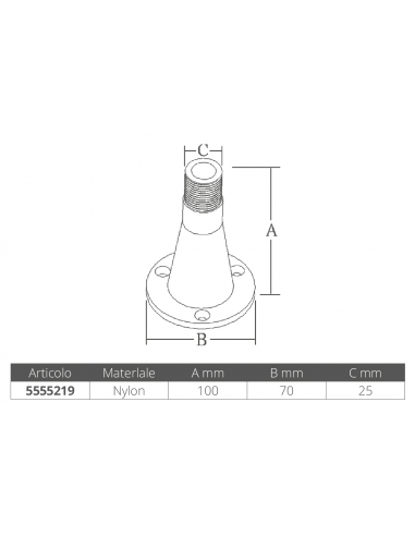 BASE IN NYLON FISSA