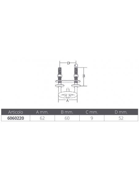 GANCIO TRAINO SCI INOX