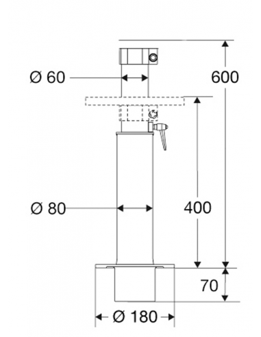 SUPPORTO TELESCOPICO MM.400/600