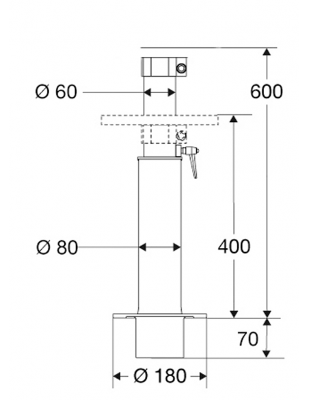 SUPPORTO TELESCOPICO MM.400/600