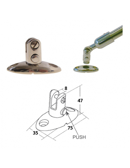 SUPPORTI A FORCELLA CON PERNO ESTRAIBILE