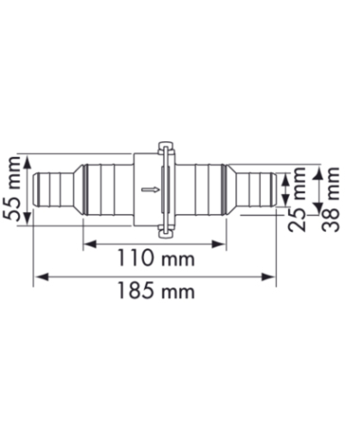 VALVOLA DI NON RITORNO Ø MM. 25/38