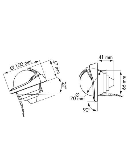 BUSSOLA OFFSHORE 75 AD INCASSO PER PARATIE VERTICALI O INCLINATE