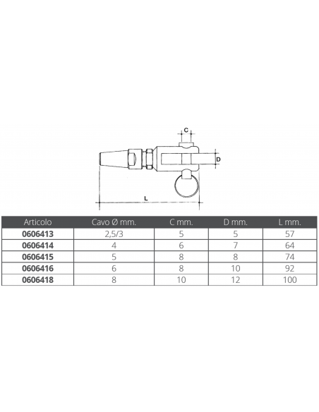 TERMINALE RAPIDO A FORCELLA