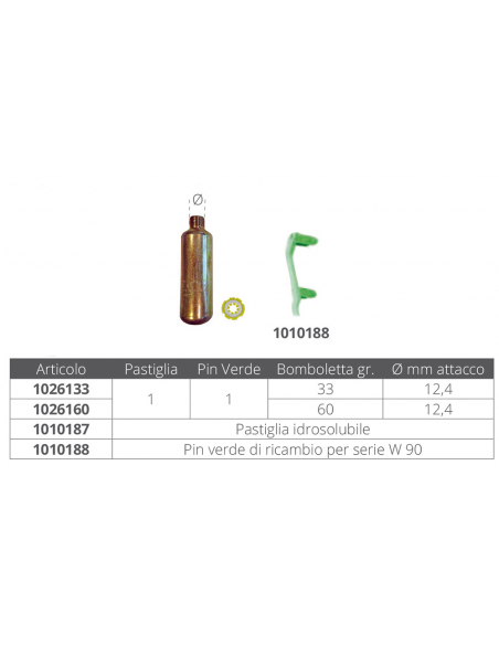 PIN DI RICAMBIO VERDE PER GIUBBOTTI VSG