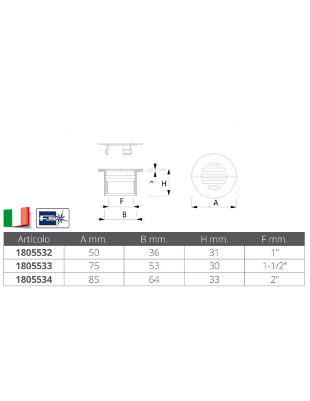 SCARICO IN ACCIAIO INOX