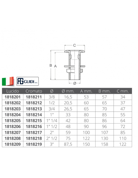 SCARICO A MARE IN OTTONE CROMATO SCARICO A MARE IN OTTONE CROMATO