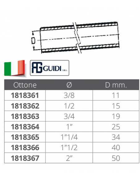 TUBO FILETTATO IN OTTONE