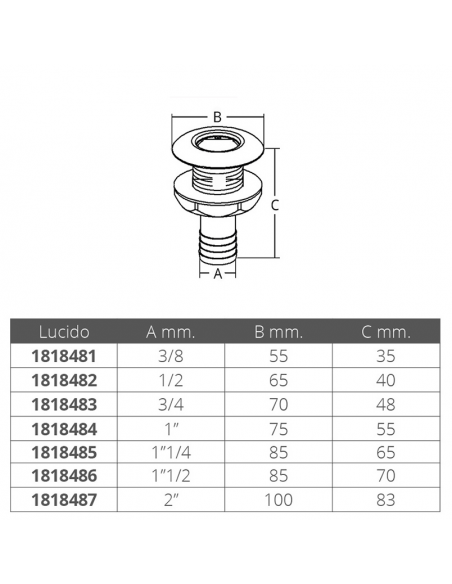 SCARICO A MARE CON BORDO BASSO IN OTTONE LUCIDO