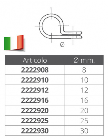 FASCETTA INOX-GOMMA