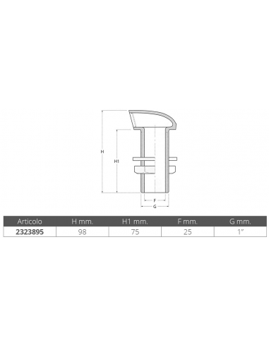 SFIATO IN OTTONE DA 1”