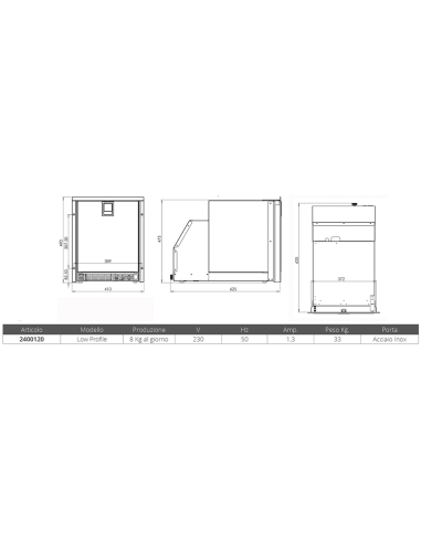 LOW PROFILE ICE MAKER