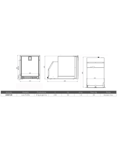 LOW PROFILE ICE MAKER