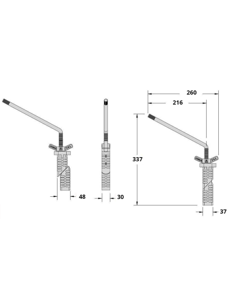 SUPPORTO IN ACCIAIO INOX PER BARBECUE