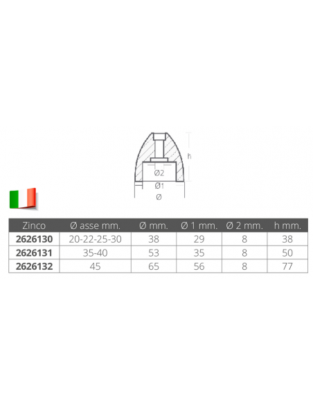 OGIVA DI RICAMBIO INSERTO ORIZZONTALE