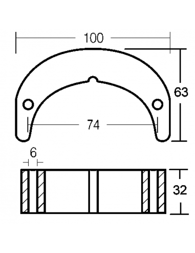 PLACCA PER MOTORE FUORIBORDO 50/75 HP