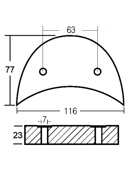 PLACCA PER MOTORE FUORIBORDO 90/140 HP