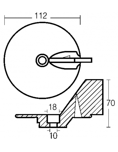 PINNA ORIENTABILE PER MOTORI 40-70HP