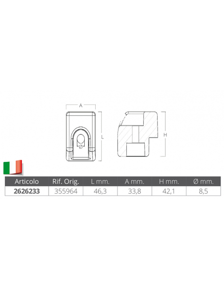 CUBO PER MOTORI EVINRUDE G2 SERIE 200-300