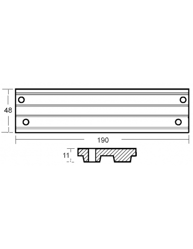 PIASTRA PER MOTORI 40 HP V6 135/150/175 Z