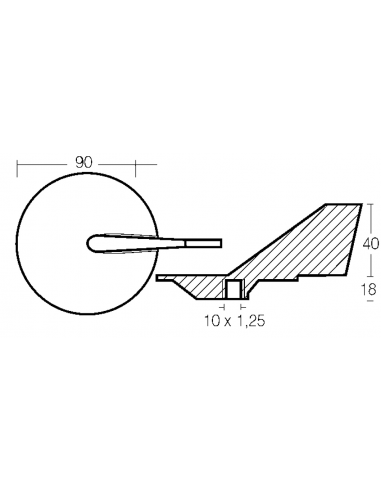 PINNA  PER YAMAHA 40/90 HP
