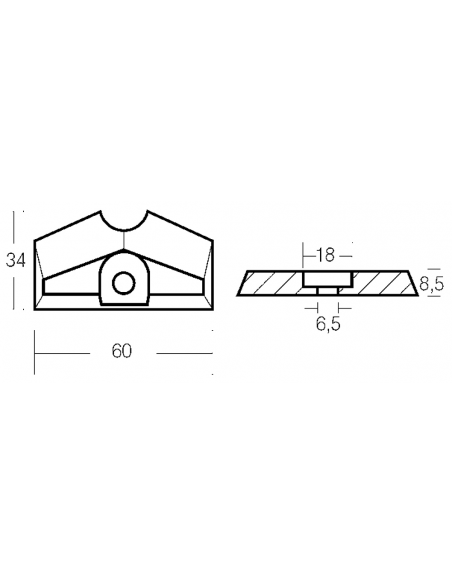 PLACCA PER YAMAHA MALTA 3,5 HP3,5 HP