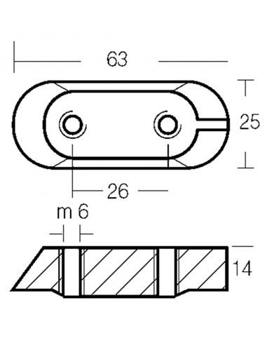 PIASTRINA PER YAMAHA 8-300HP 4T