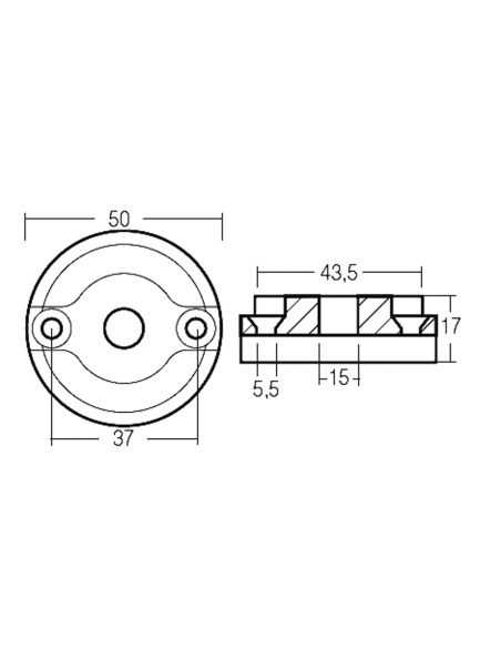 PIASTRINA PER BOW THRUST VETUS KGF35/55
