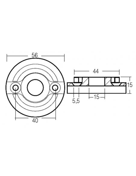 PIASTRINA PER BOW THRUST VETUS KGF75/95