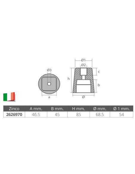 OGIVA DI RICAMBIO AD INSERTO QUADRATO