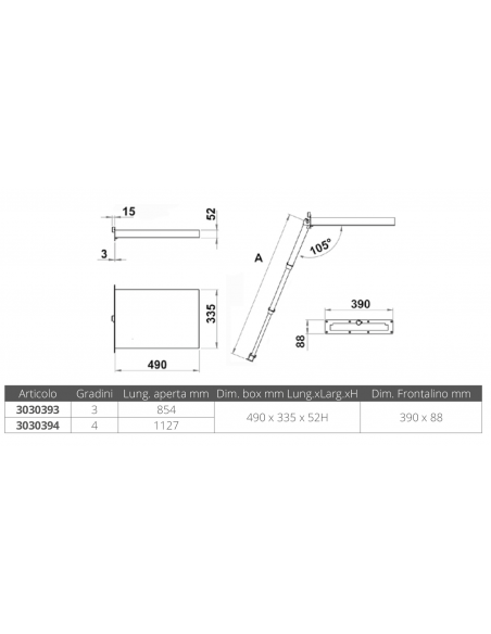 SCALETTE TELESCOPICHE A SCOMPARSA IN ACCIAO INOX
