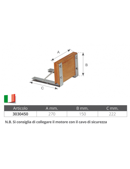 SUPPORTO MOTORE FISSO MAX 8 HP