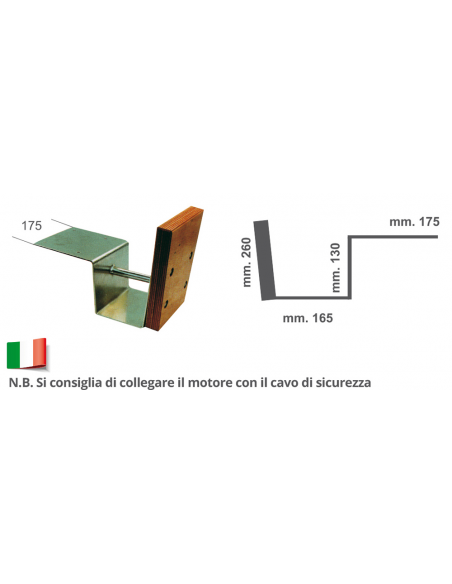 SUPPORTO MOTORE RINFORZATO MAX 15 HP