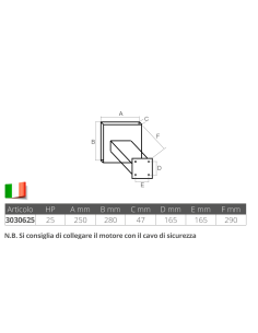 SUPPORTO MOTORE BASCULANTE MAX 25 HP