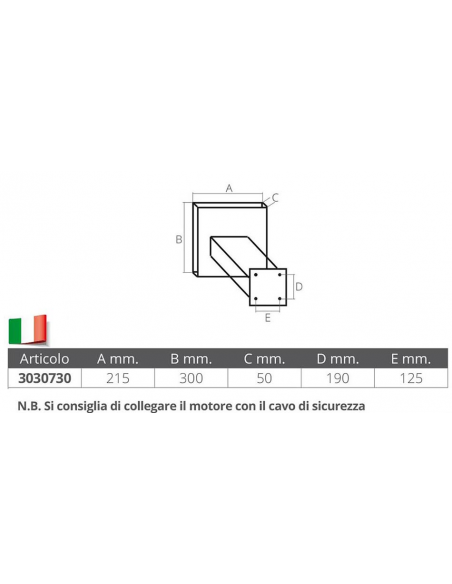 SUPPORTO MOTORE IN ACCIAIO MAX 9,9 HP PER 4T E 25 HP PER 2T