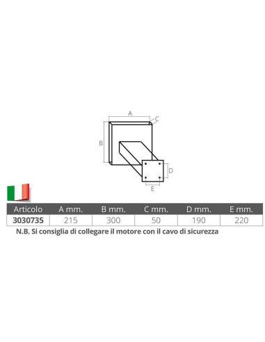 SUPPORTO MOTORE IN LEGA LEGGERA MAX 9,9 HP PER 4T E 25 HP PER 2T