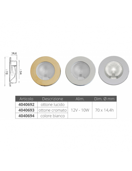 FARETTO ALOGENO AD INCASSO FARETTO ALOGENO AD INCASSO