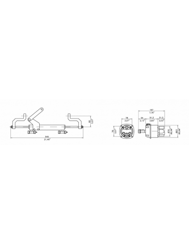 TIMONERIA IDRAULICA GF90BT PER MOTORI YAMAHA 40/50/60 HP