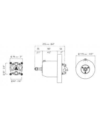 POMPA UP25F MONTAGGIO FRONTALE