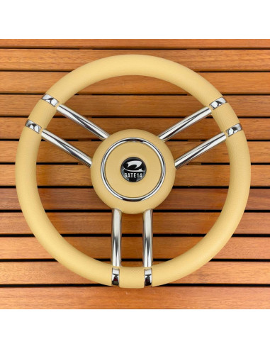 Volante a 6 razze 'Elba' avorio Ø 350 mm