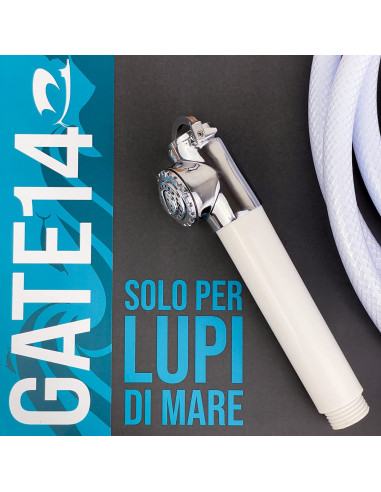 Kit doccia con doccetta a pulsante e...