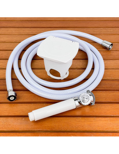 Kit doccia con doccetta a pulsante e...