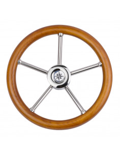 Volante a 5 razze 'Lipari' in teak Ø 350 mm