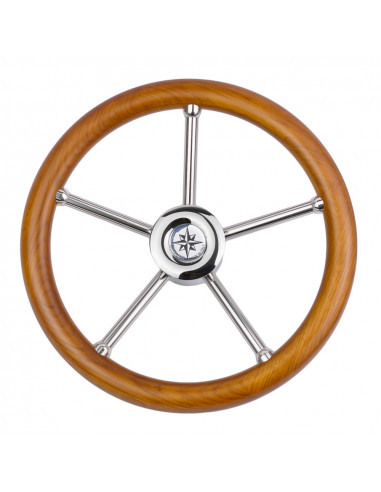 Volante a 5 razze 'Lipari' in teak Ø...