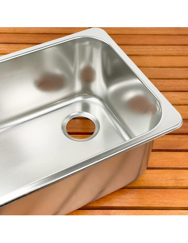 Lavello rettangolare in acciaio inox