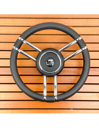 Volante a 6 razze 'Elba' nero Ø 350 mm